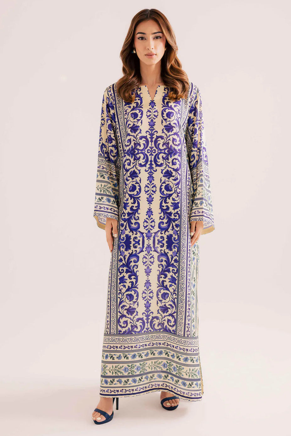 Safina Blue – Printed Cotton 2PC