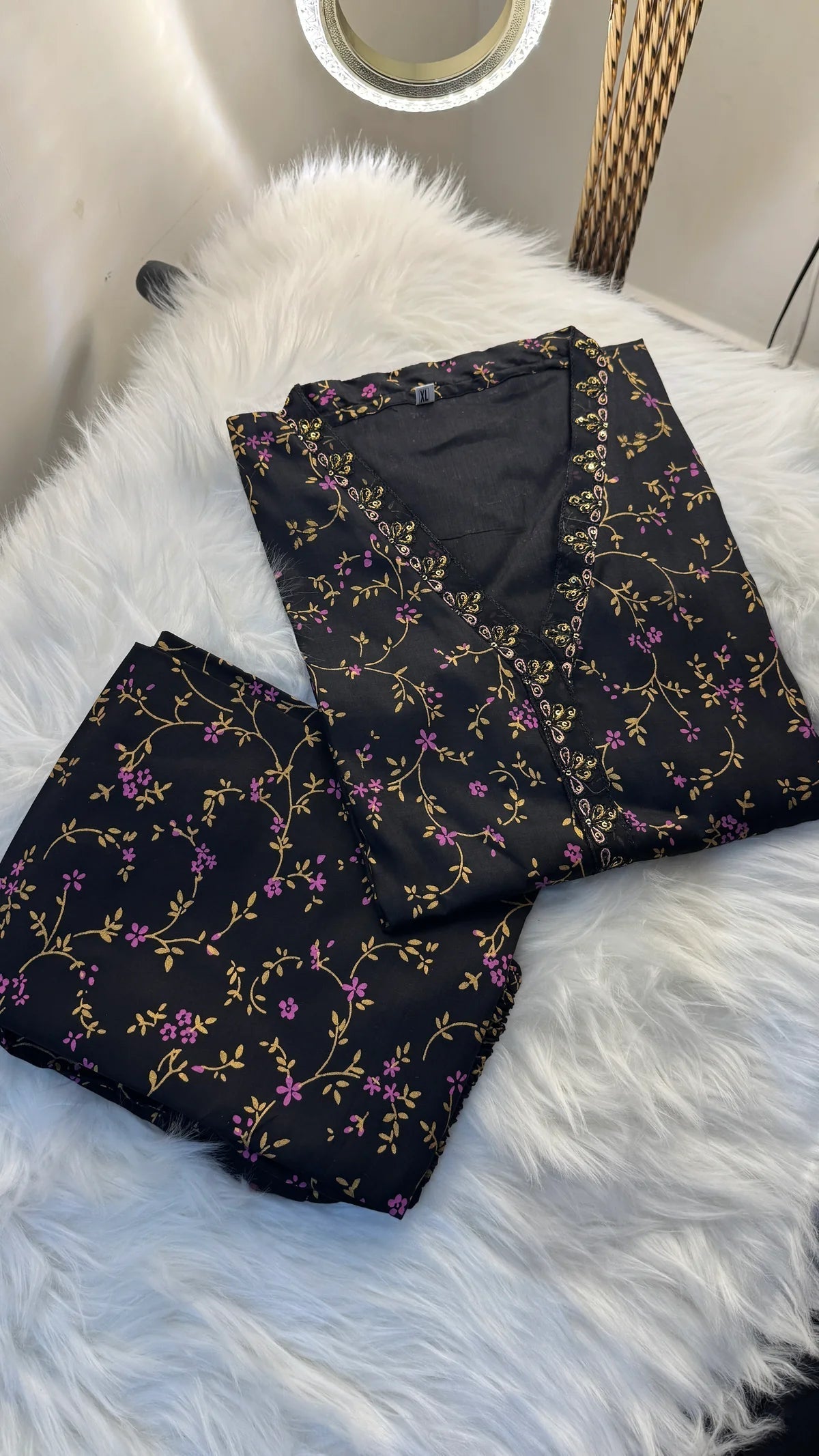 Black Floral 2PC