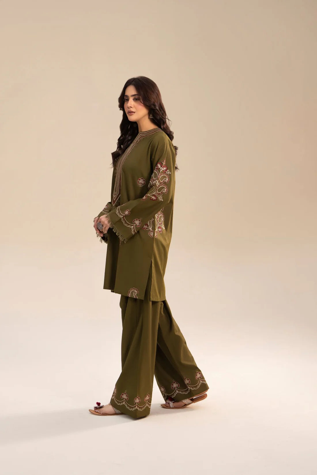 Zareen Olive – 2PC Dress