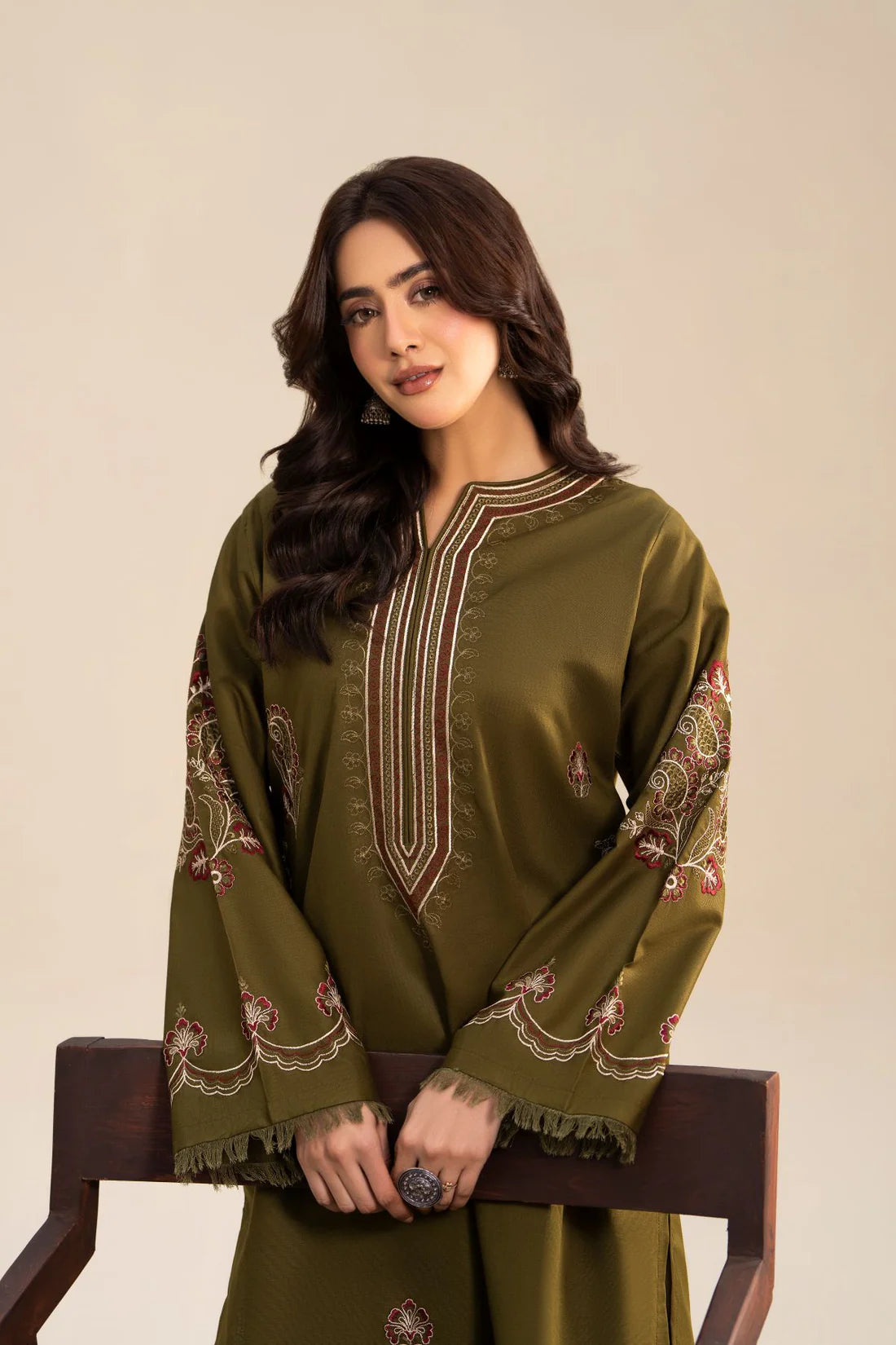 Zareen Olive – 2PC Dress