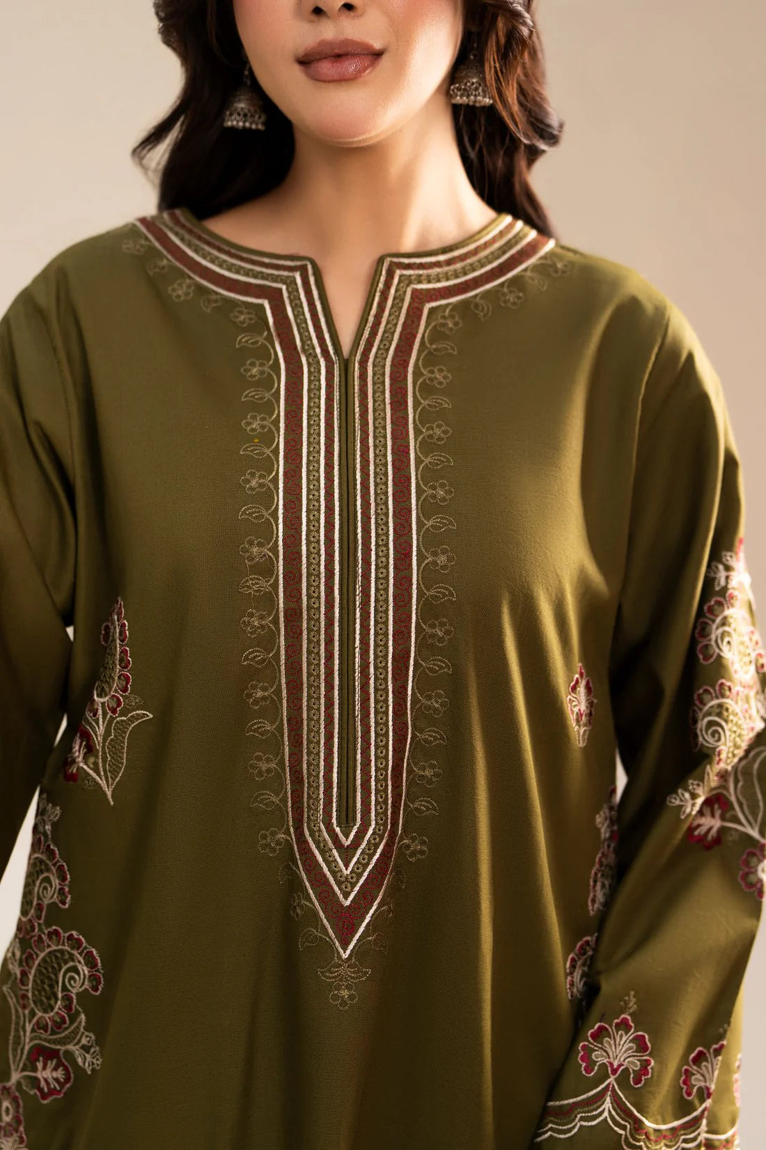 Zareen Olive – 2PC Dress
