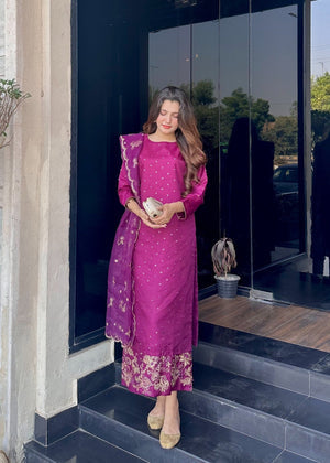 Gulbahar – Magenta Grace 2PCs