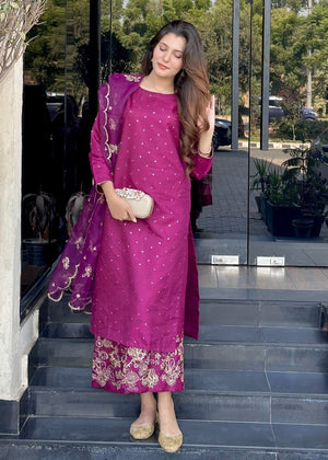 Gulbahar – Magenta Grace 2PCs